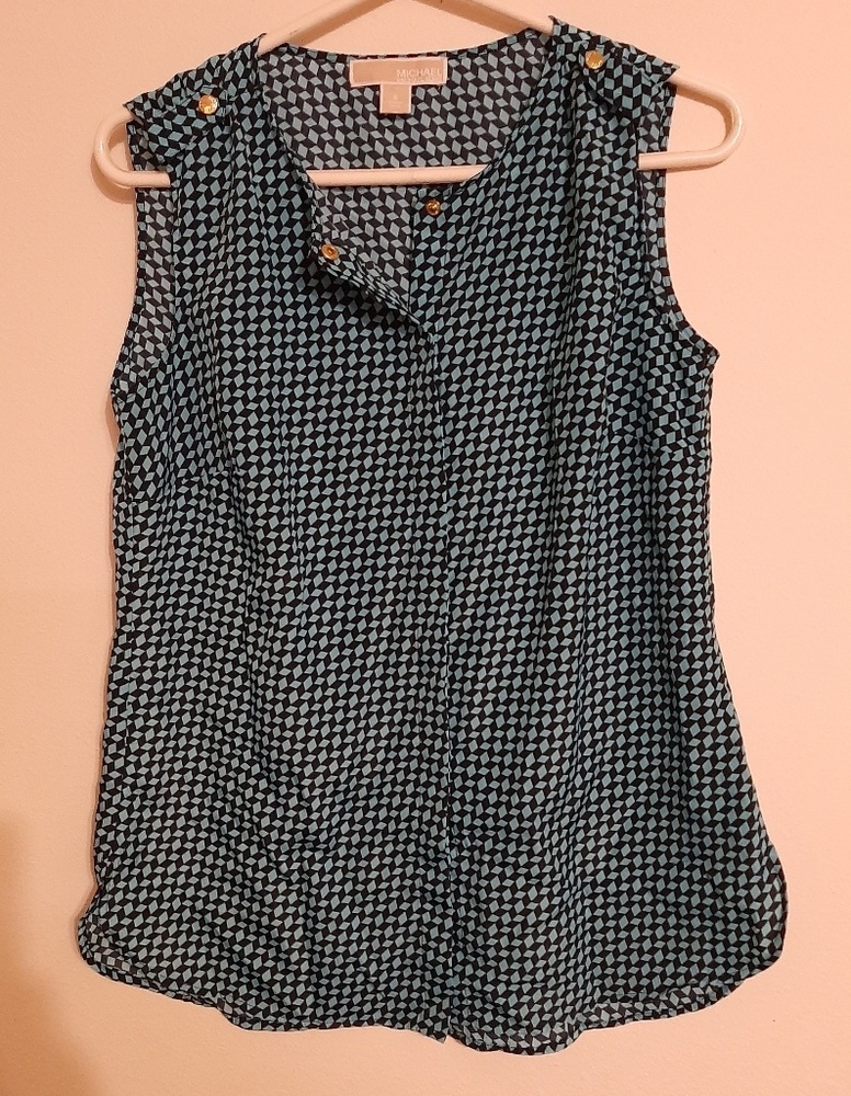 MICHAEL Michael Kors Turquoise & Black Blouse 6